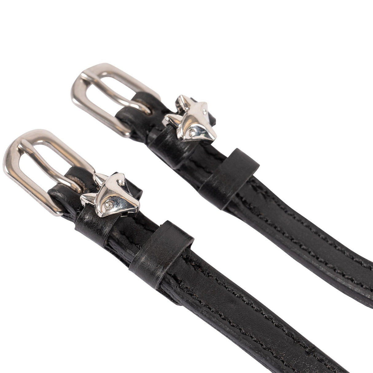 Mane Jane Silver Fox Head Spur Straps