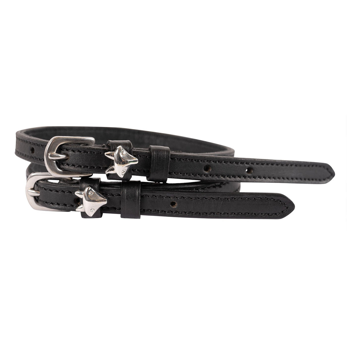 Mane Jane Silver Fox Head Spur Straps