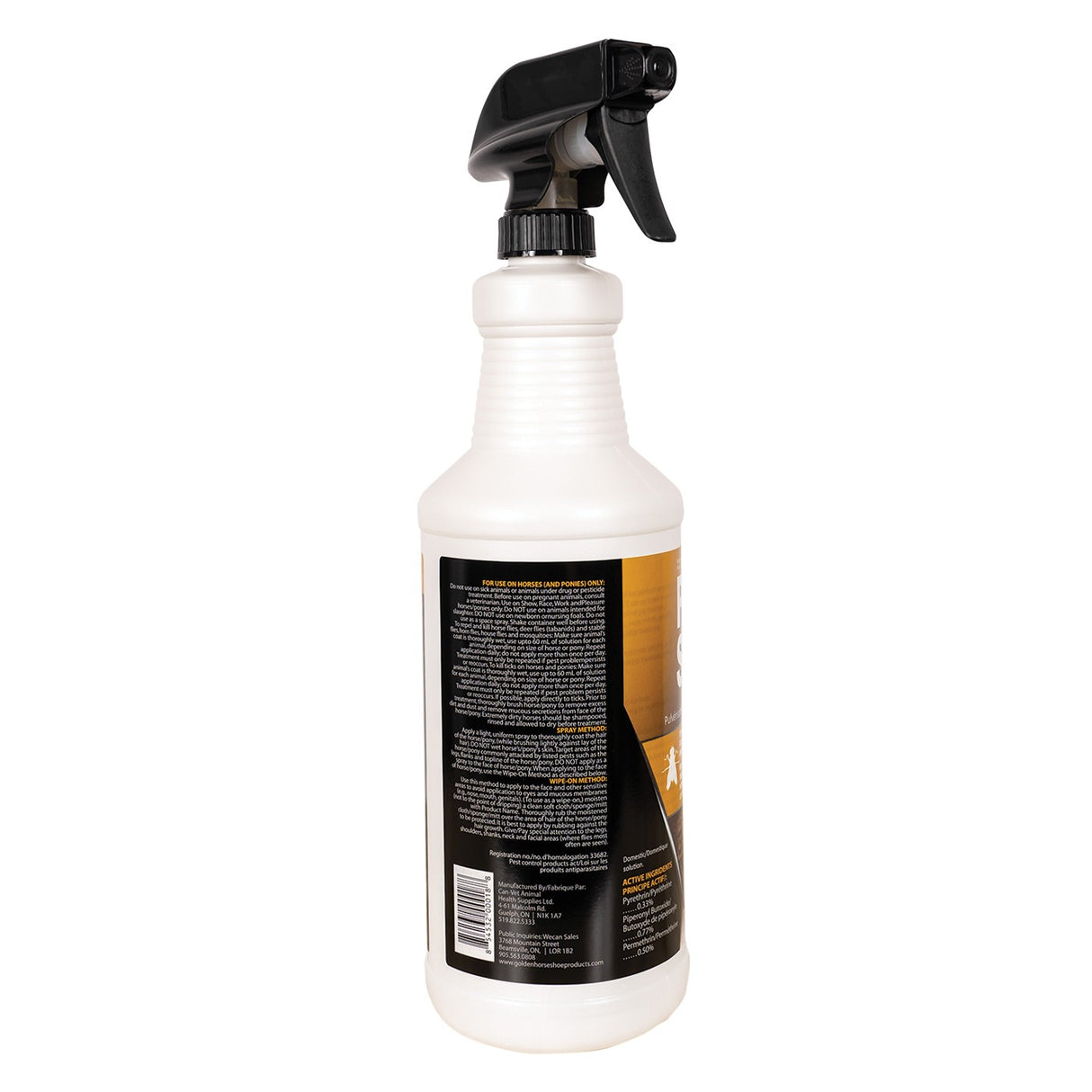 Spray anti-mouches Golden Horseshoe Power Shield avec pulvérisateur 1 L
