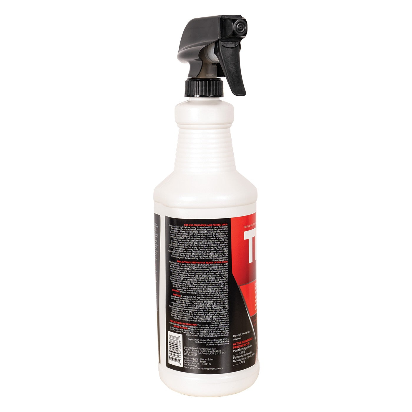 Golden Horseshoe Tick End Spray Pour Chevaux 1 L