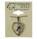Pendentif tête de cheval en coeur