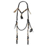 Têtière Copper Canyon en nylon Vaquero avec frontal à nœuds croisés