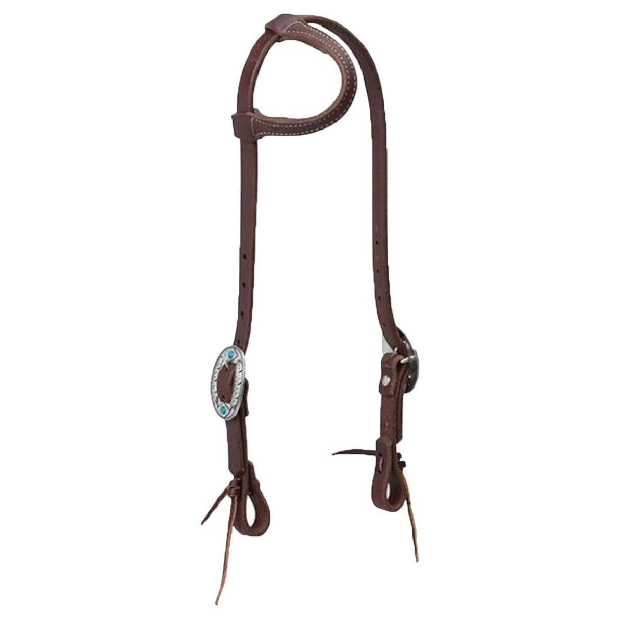 Weaver Canyon Rose One Ear Feather Designer Headstall