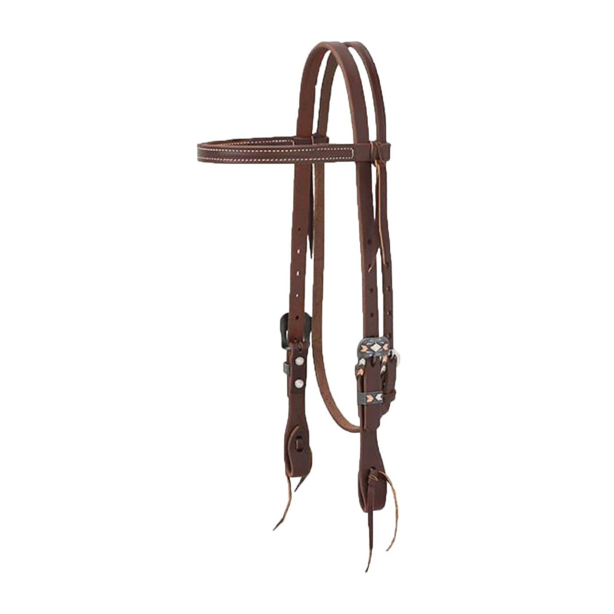 Weaver Canyon Rose Straight Browband Headstall Chevron Buckle