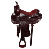 Selle de poney western en cuir Silverline