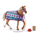 Thoroughbred anglais Schleich Horse Club avec couverture