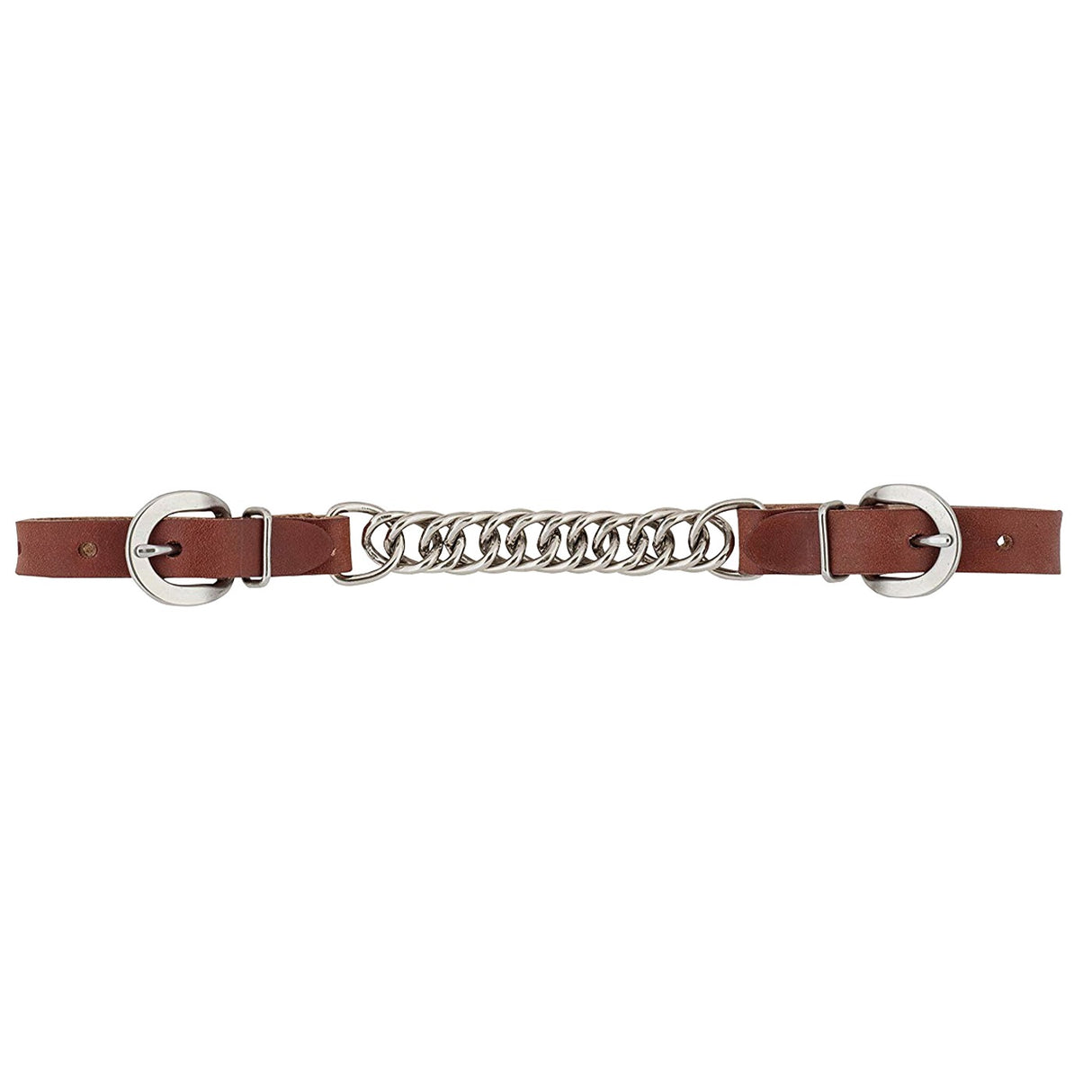 Weaver Canyon Rose Leather Single Flat Link Curb Strap - 4.5 In.
