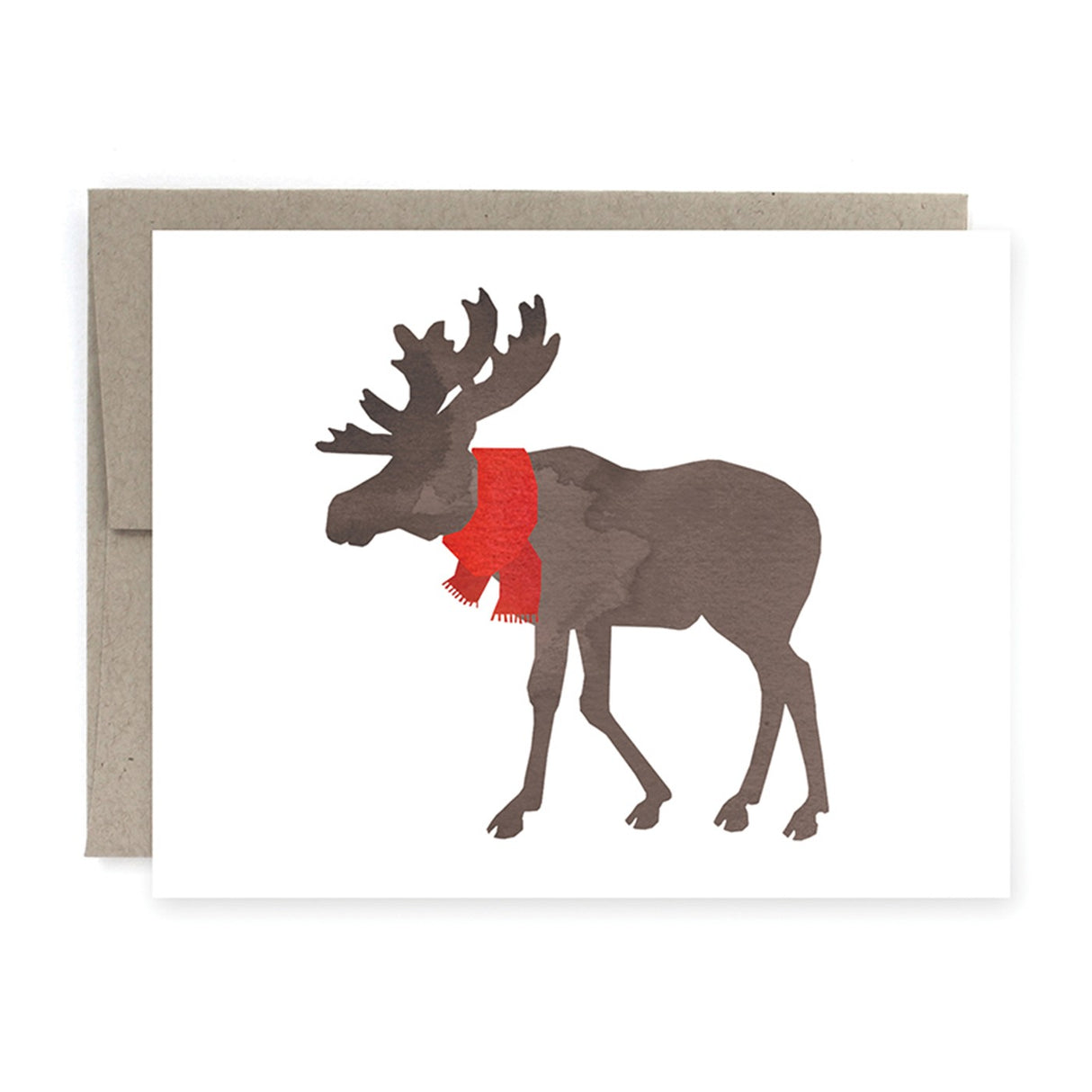 Art of Melodious Moose Scarf Greeting Card