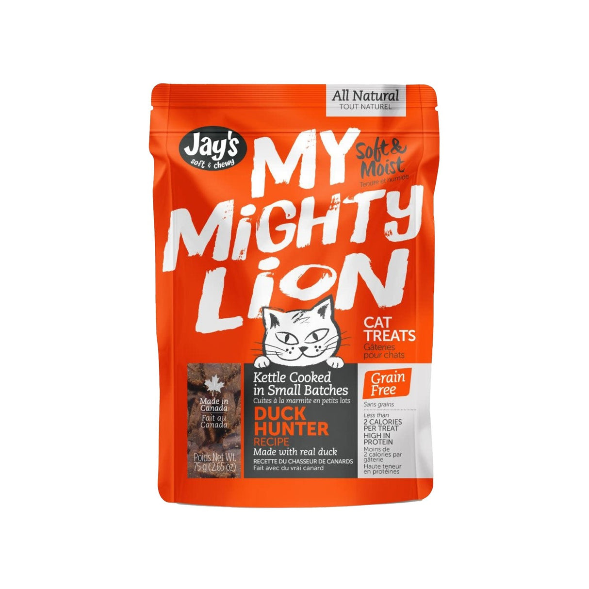 Jay's My Mighty Lion Duck Cat Treat 75 g
