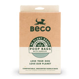 Sacs à crottes compostables non parfumés avec poignée Beco - Paquet de 96