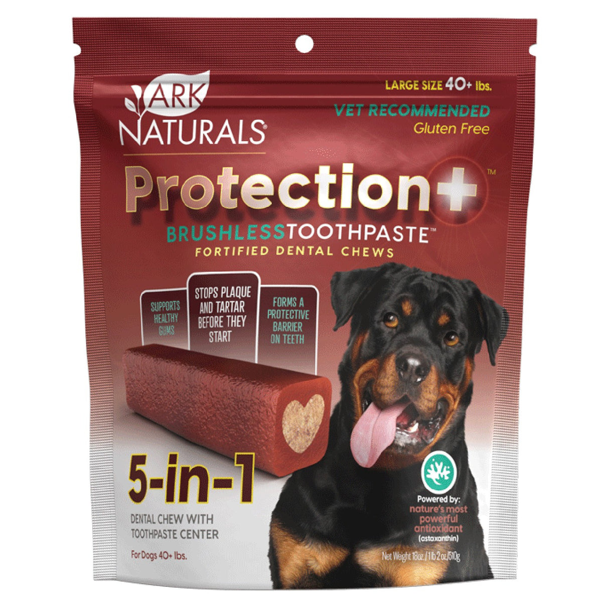 Ark Naturals Brushless Toothpaste Protection Plus Large Dog Chew 18 oz.