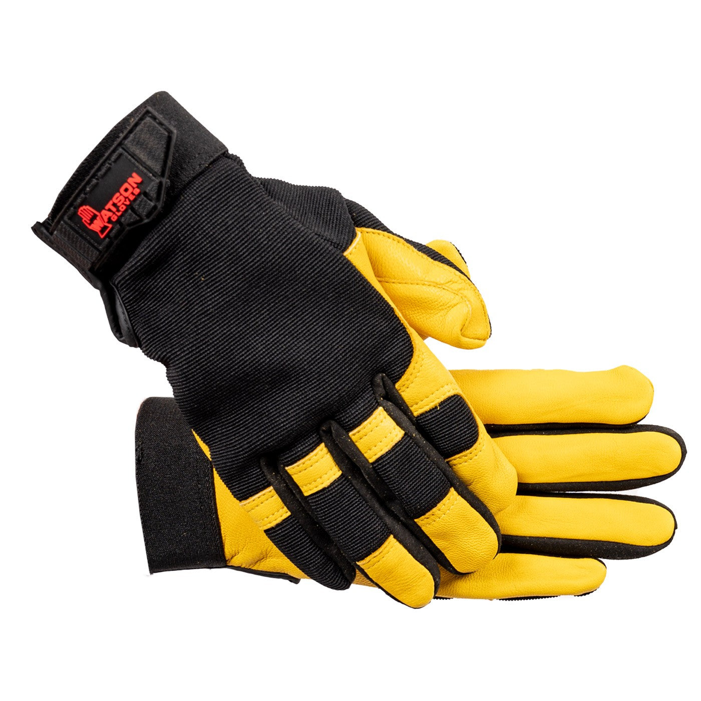 Flextime High Performance Work Gloves - Water-Resistant Leather Palm,  Sustainable Spandex Back (L)