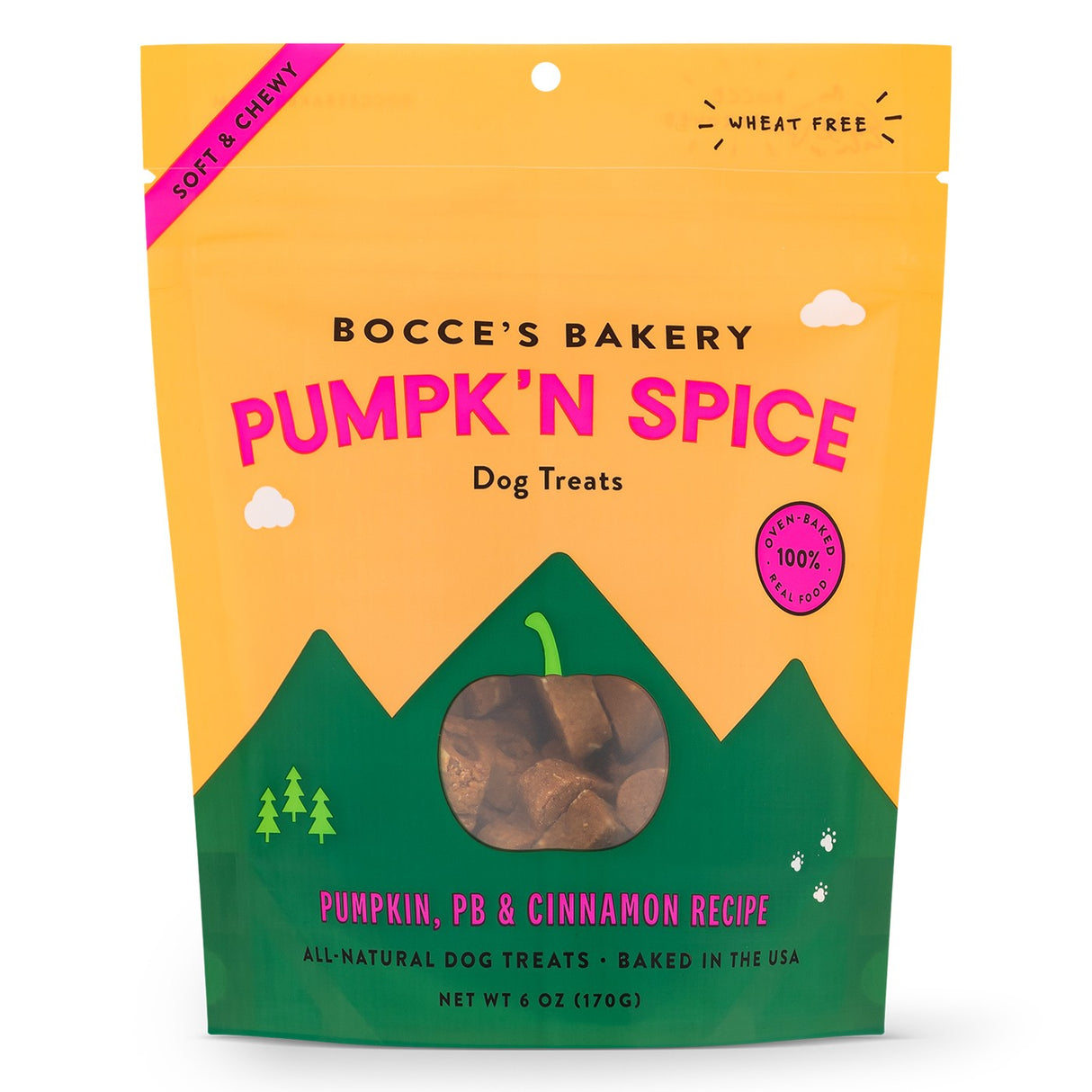 Bocce's Bakery Pumpkin Spice Soft & Chewy Dog Treat 6 oz.