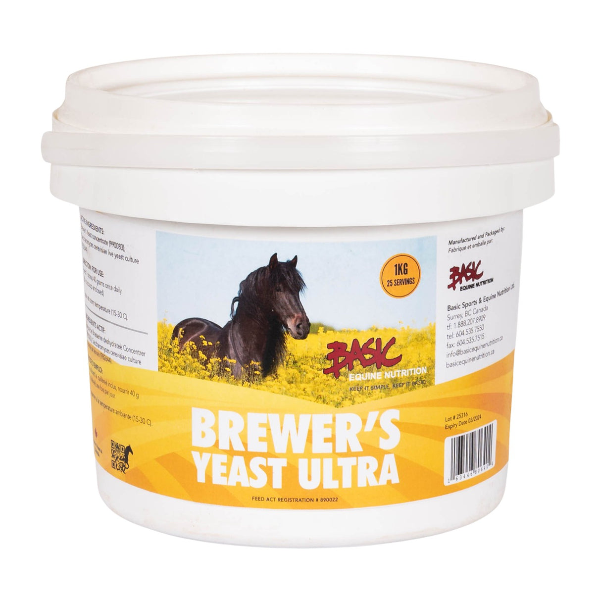 Basic Equine Nutrition Levure de Bière Ultra 1 Kg