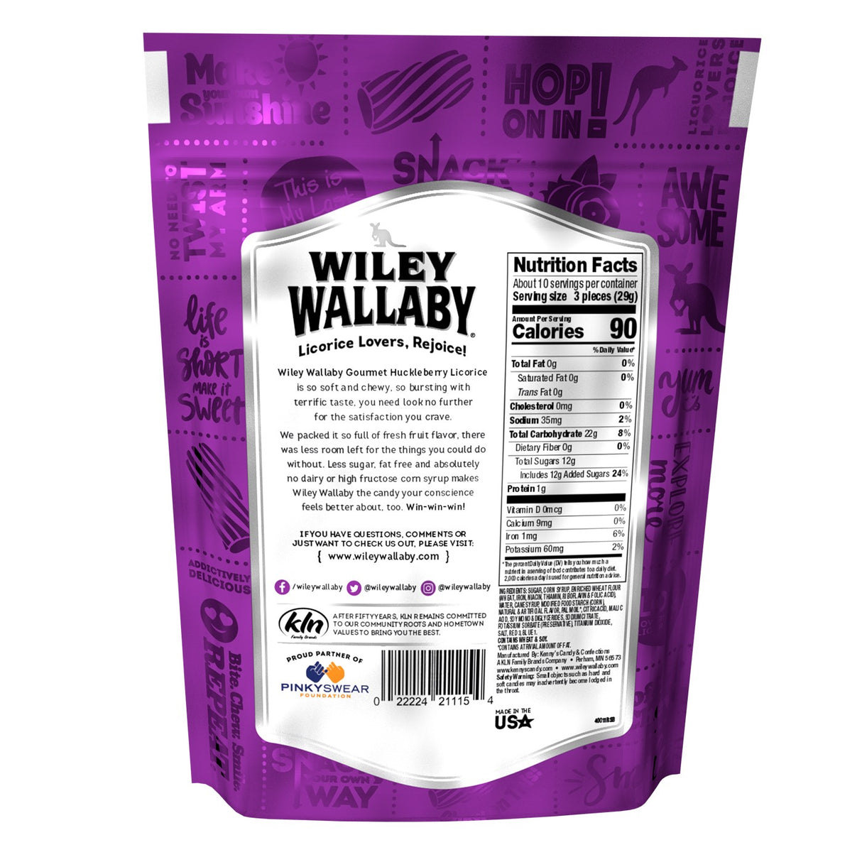 Wiley Wallaby Gourmet Huckleberry Liquorice 284 g