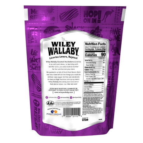 Wiley Wallaby Gourmet Huckleberry Réglisse 284 g