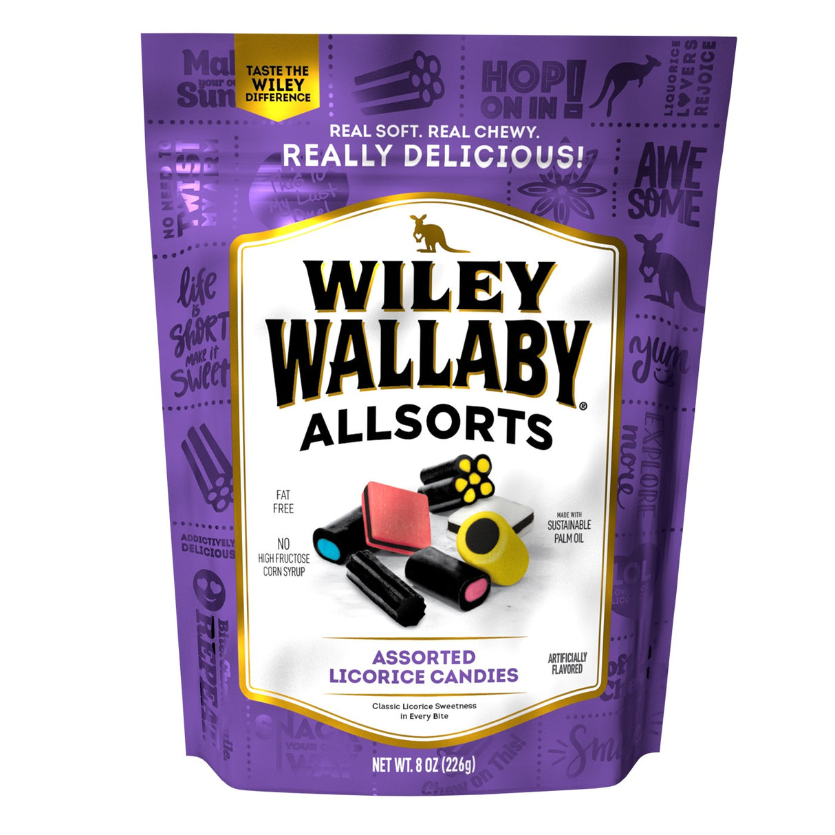 Wiley Wallaby Gourmet All Sorts Réglisse 226 g