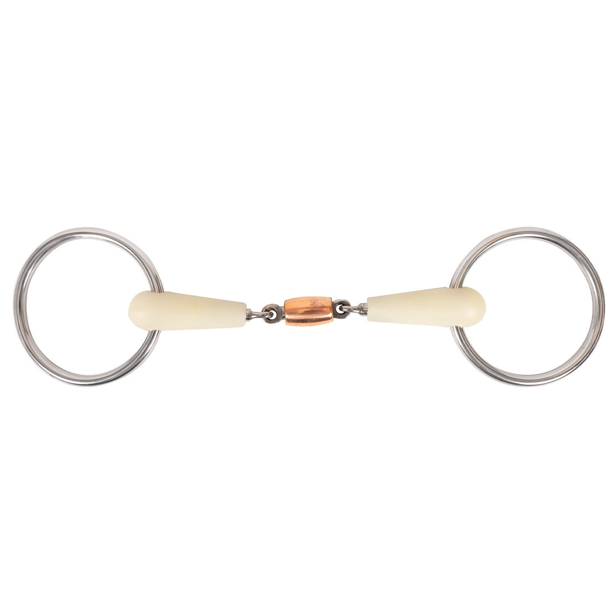 Happy Mouth Loose Ring Snaffle Bit W/ Copper Roller