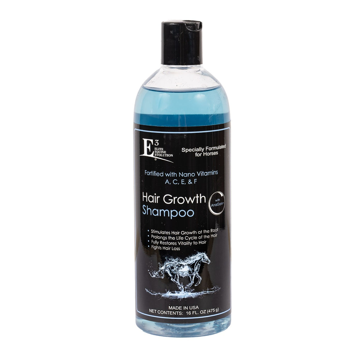 E3 Elite Equine Hair Growth Shampoo 16 Oz