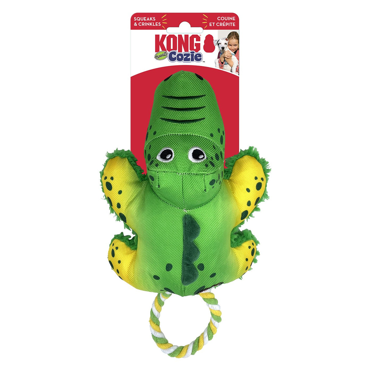 Kong Cozie Tuggz Alligator Dog Toy
