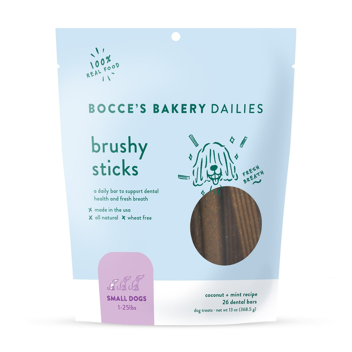 Bocce's Bakery Brushy Sticks Soft & Chewy Dog Treat 13 oz.