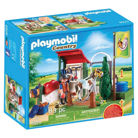 Playmobil Horse Farm Poste de Pansage Cheval