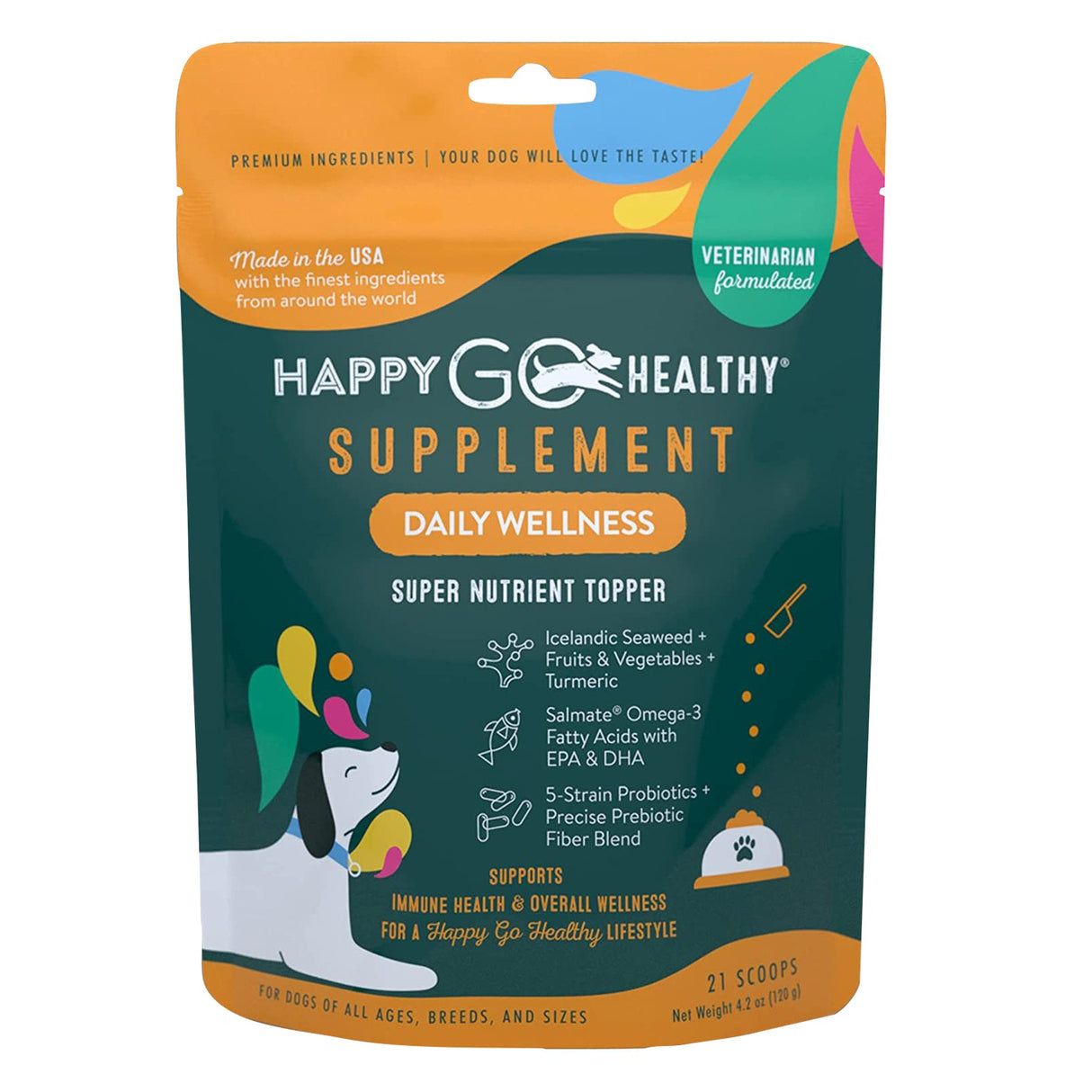 Happy Go Healthy Mini Daily Wellness Dog Supplement