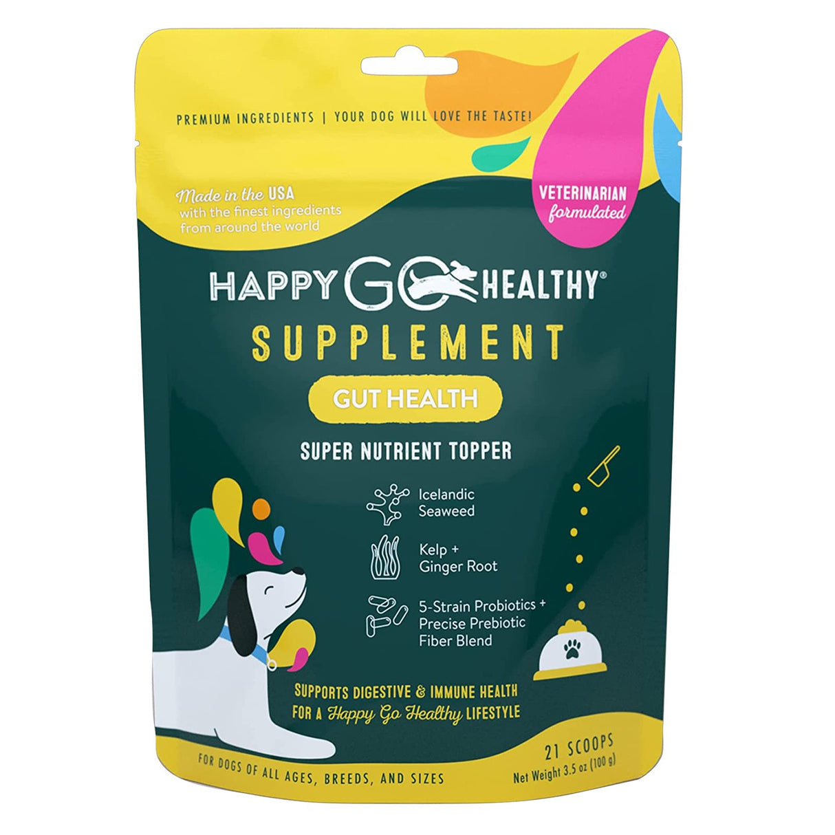 Happy Go Healthy Mini Gut Health Dog Supplement