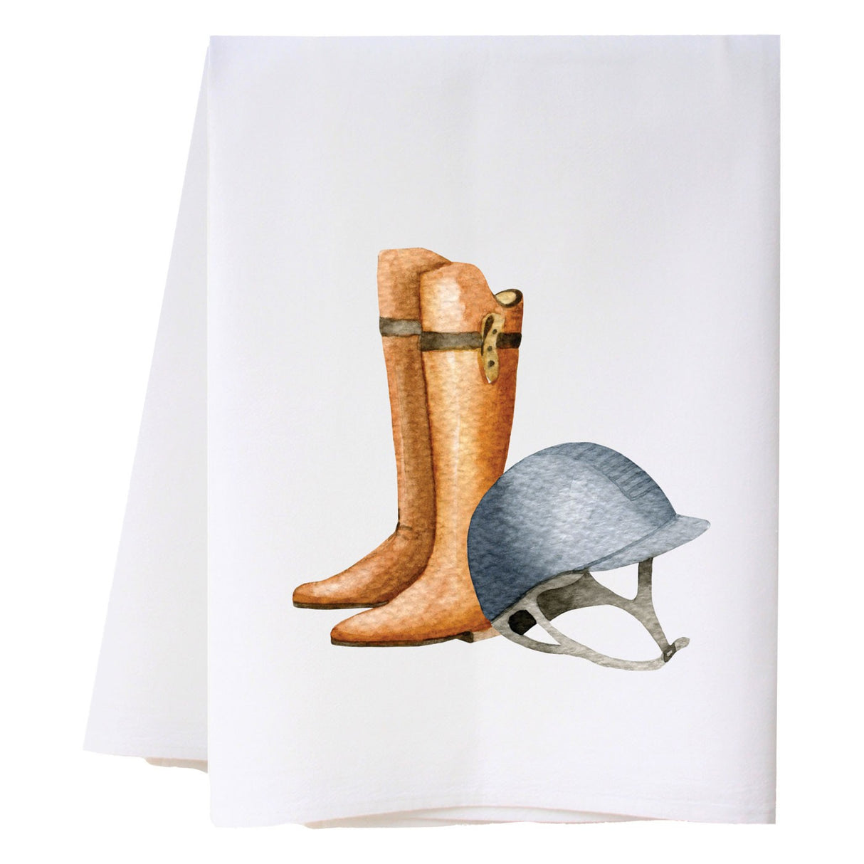 Cinto Home Equestrian Helmet & Boots Dishtowel