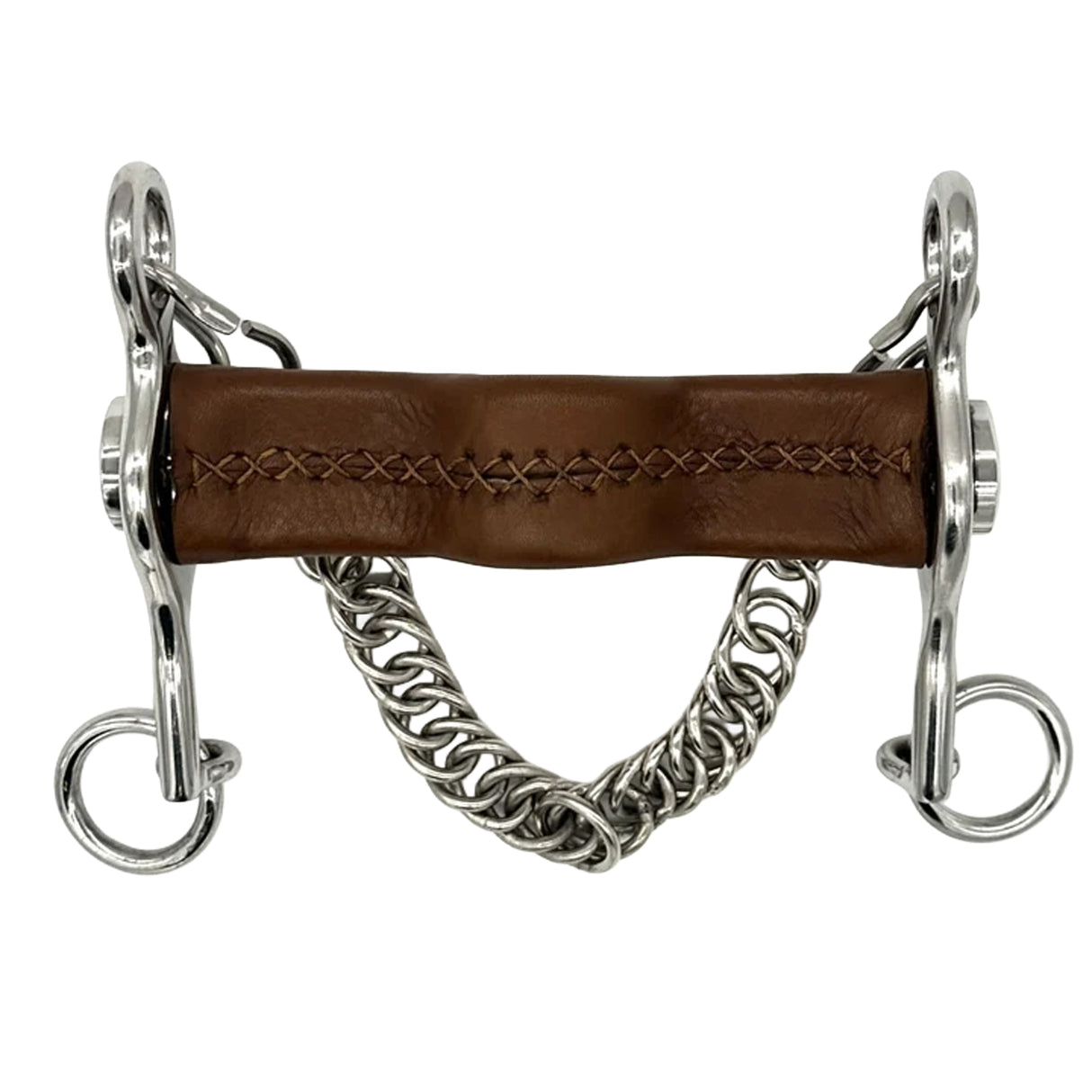 Mors de filet Pelham AJR Short Shank, canon gainé de cuir Sam March