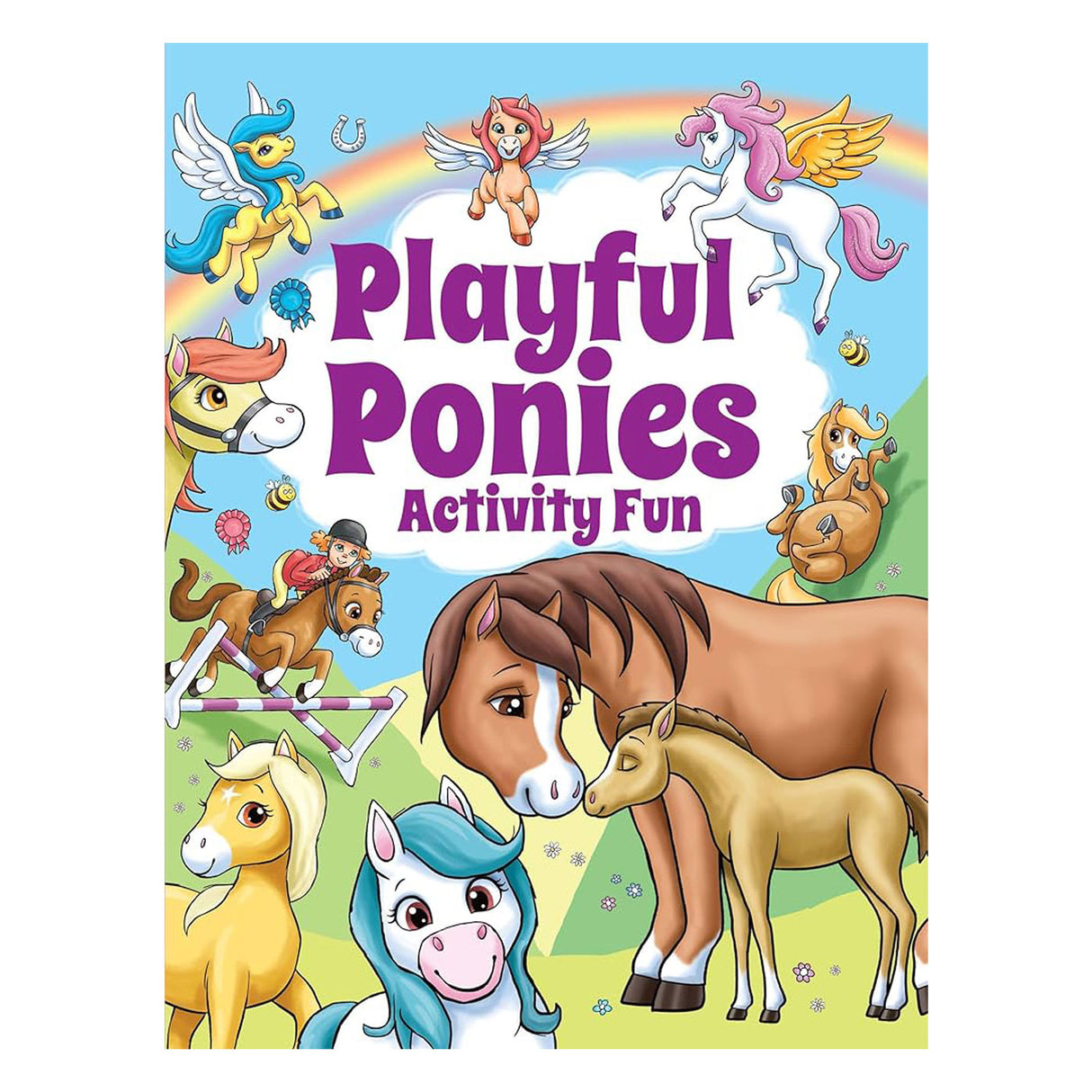 Activité ludique avec des poneys amusants