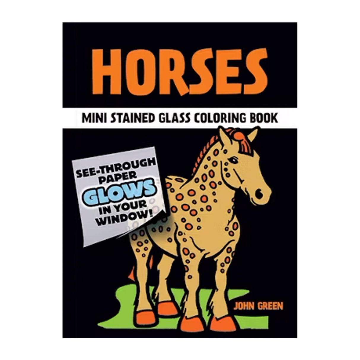 Horses Mini Stained Glass Coloring Book