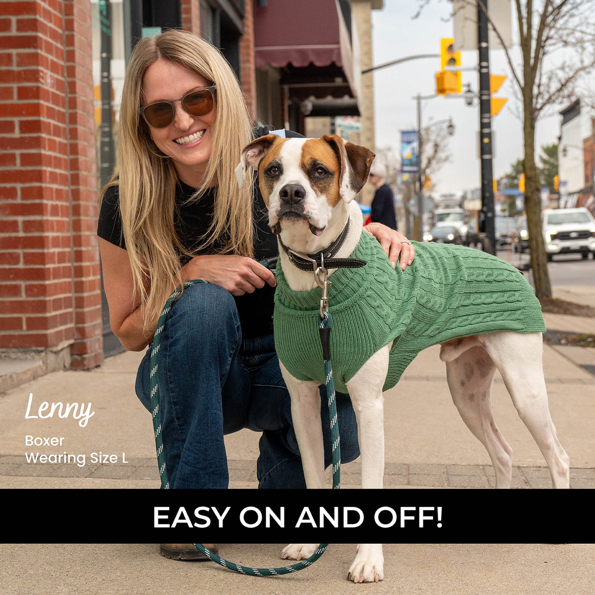 Shedrow K9 Brentwood Pull en tricot torsadé pour chien Plus