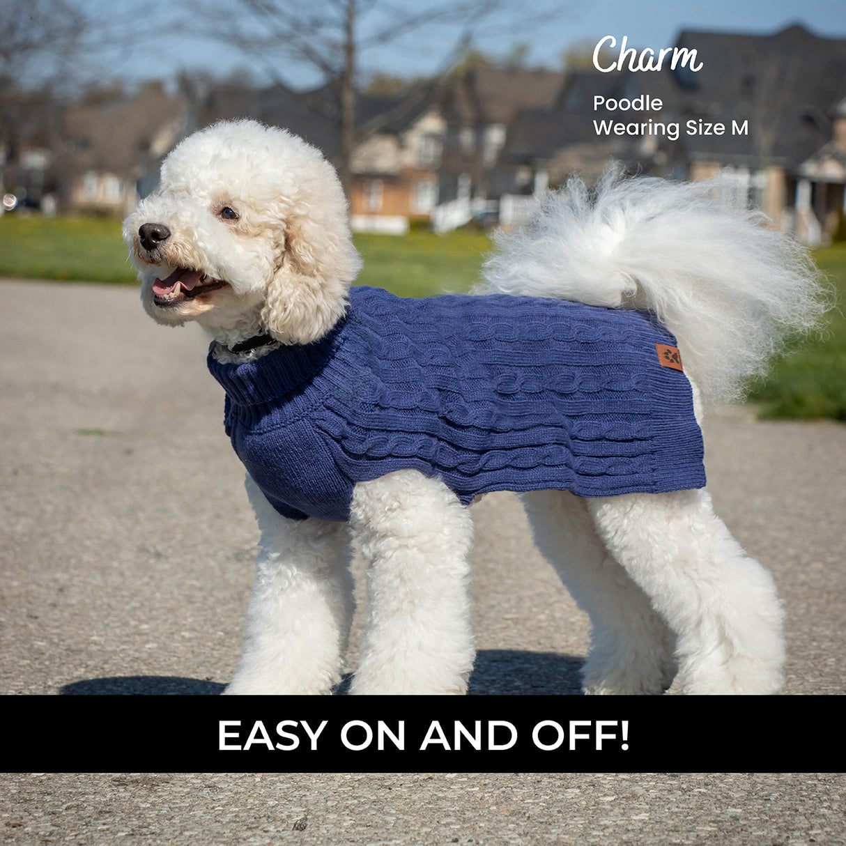 Shedrow K9 Brentwood Pull en tricot torsadé pour chien Plus