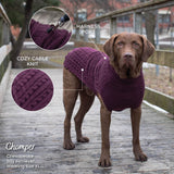 Shedrow K9 Brentwood Pull en tricot torsadé pour chien Plus