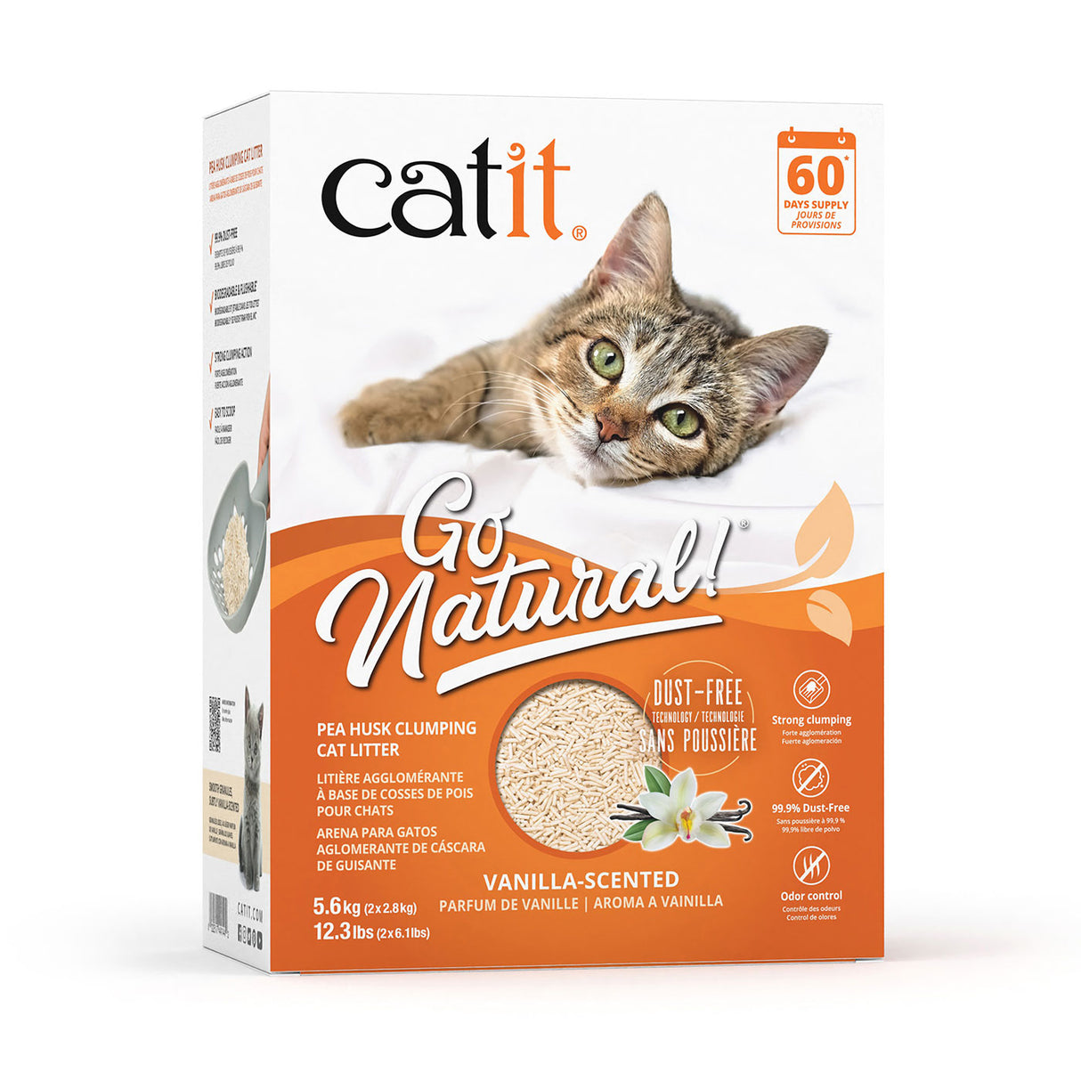 Catit Go Natural Pea Husk Vanille Litière pour chat 14 L