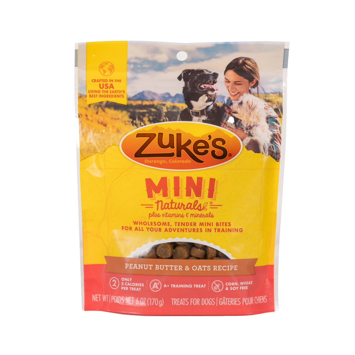 Friandises pour chiens au beurre d'arachide Mini Naturals de Zuke's 6 oz.