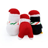 ZippyPaws Holiday Miniz Animaux festifs - Paquet de 3