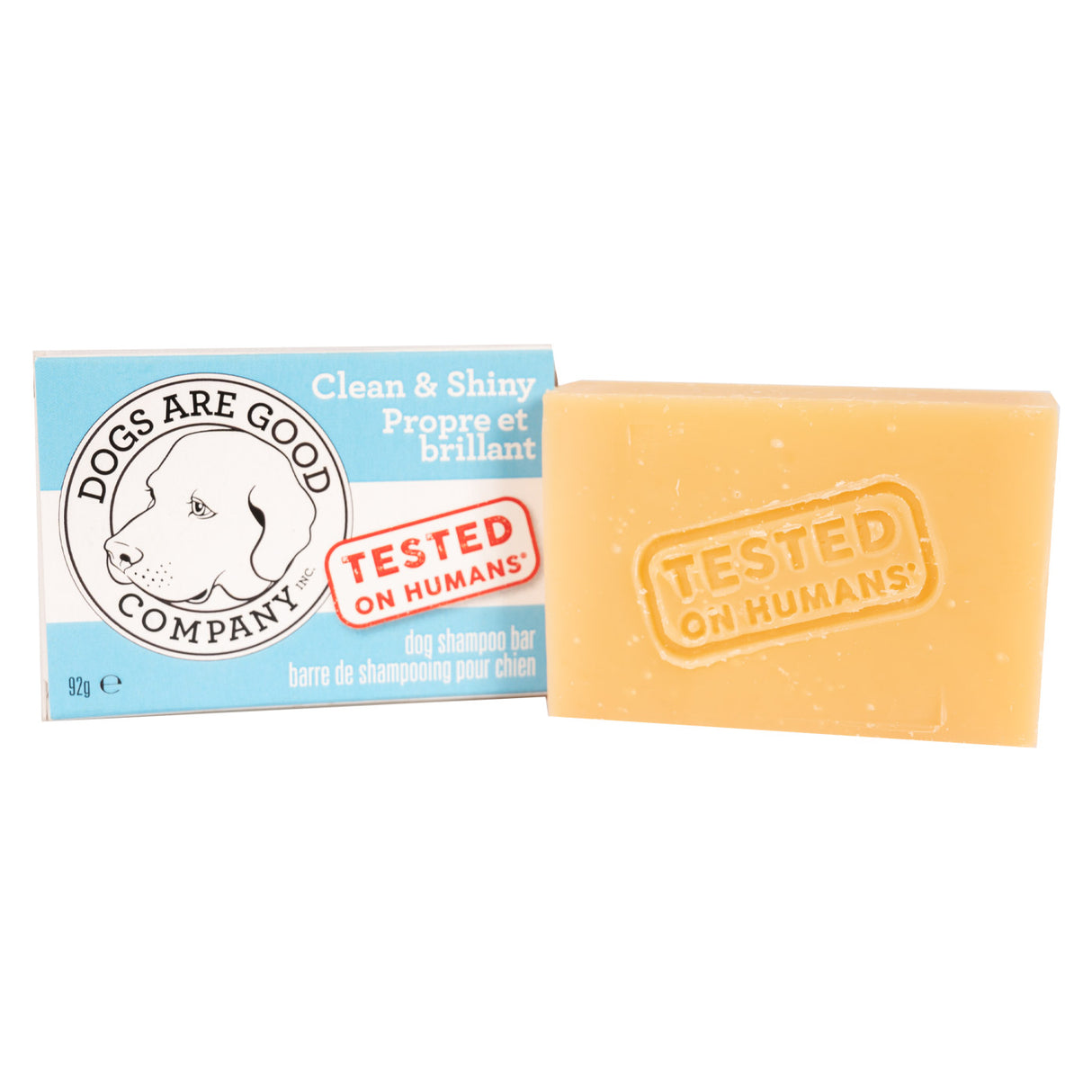 Dogs Are Good Co. Barre de shampooing Clean &amp; Shiny à la citronnelle 92 g
