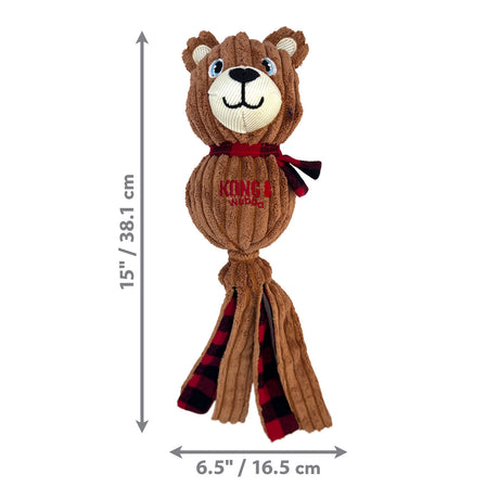 Kong Holiday Wubba Corduroy Bear - Large