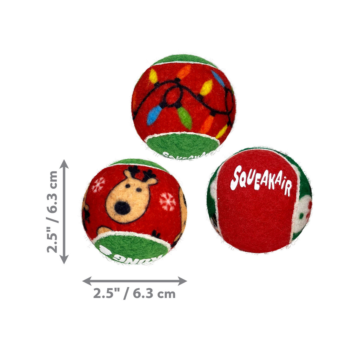 Kong Holiday SqueakAir Balls - 6 Pack