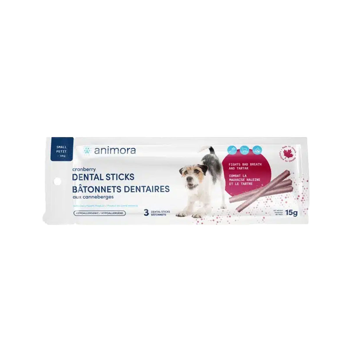 Animora Cranberry Dental Sticks Small 15 g