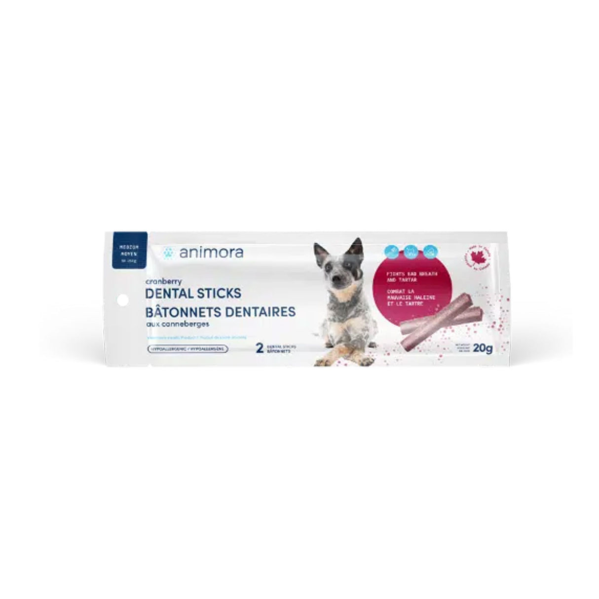 Animora Cranberry Dental Sticks Medium 20 g