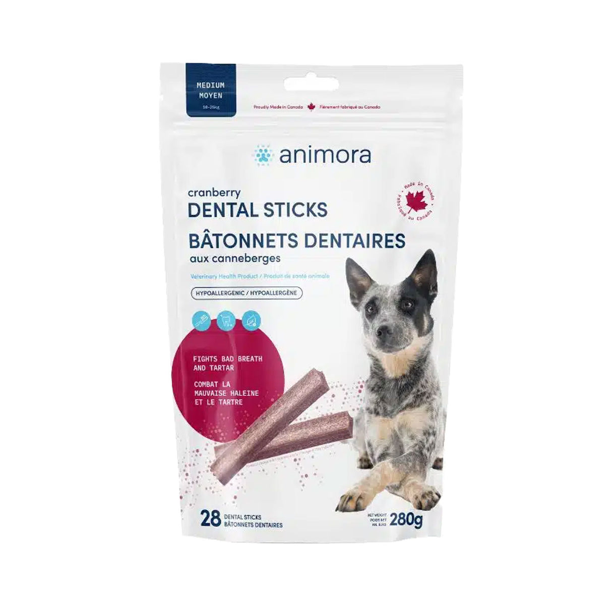 Animora Cranberry Dental Sticks Medium 280 g