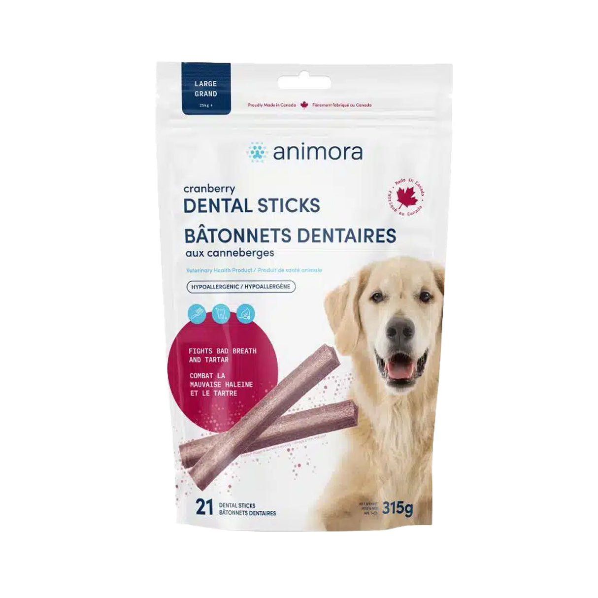 Animora Cranberry Dental Sticks Large 315 g