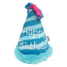 Fou Fou Brands Blue Birthday Hat Crinkle Plush Dog Toy