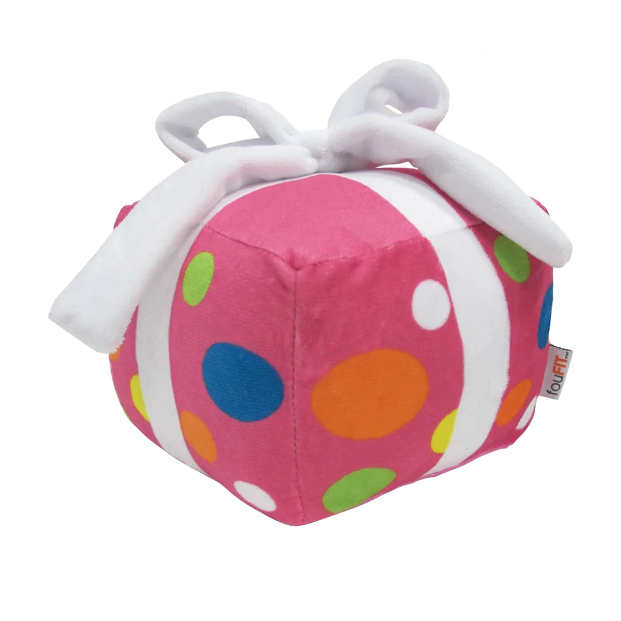 Fou Fou Brands Birthday Present Pink Plush Dog Toy