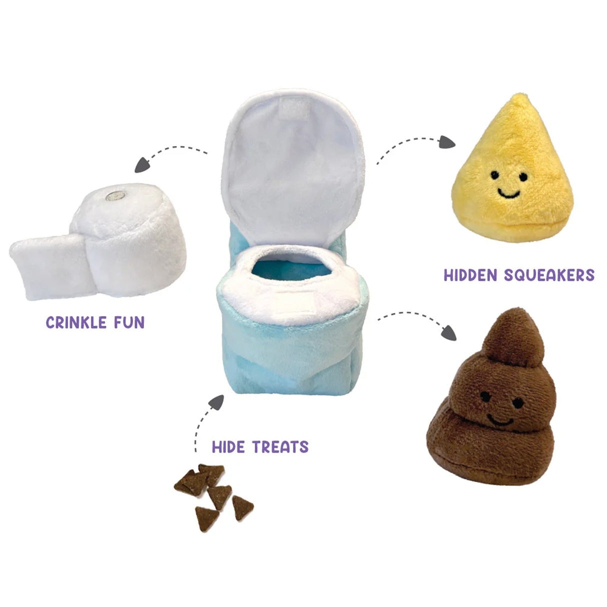 Jouet de terrier de toilette Fou Fou Brands