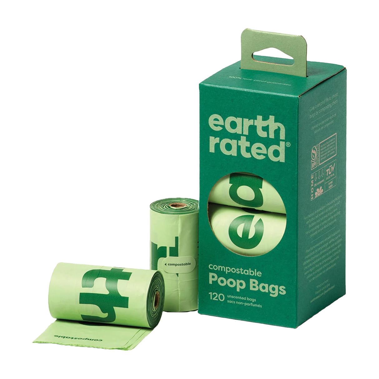 Earth Rated Unscented Refill Rolls - 120 Bags