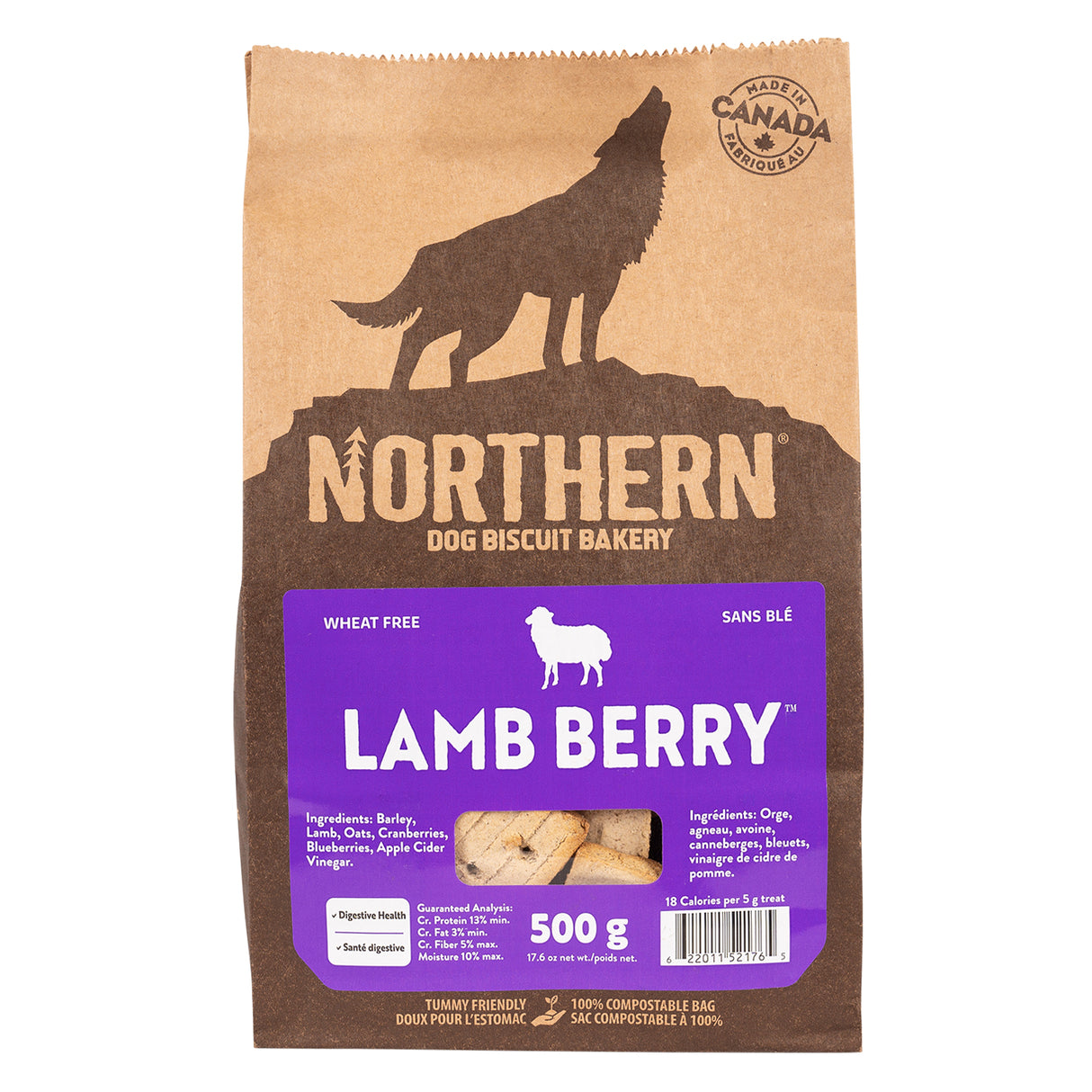 Northern Biscuit Friandises pour chiens Agneau et baies sans blé 500 g